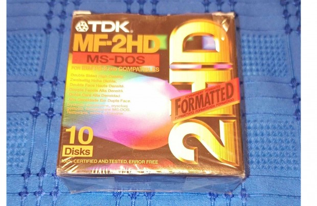 10db j TDK 1.44"-es Floppy lemez