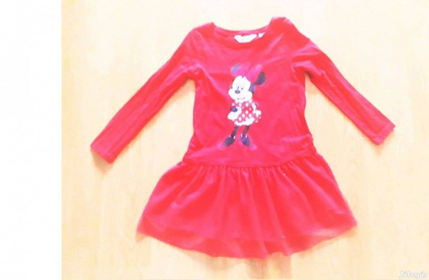 110/116 jszer 1kz H&M cuki Minnie egr tllszoknys piros ruha