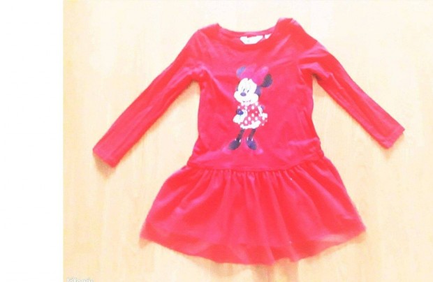 110/116 jszer 1kz H&M cuki Minnie egr tllszoknys piros ruha