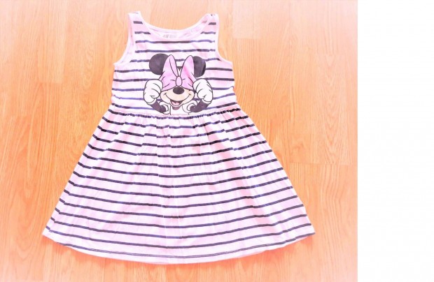 110/116 újszerű 1.kéz H&M cuki Minnie egér mintás nyári ruha ruci