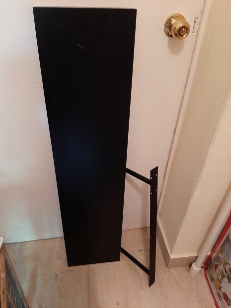 110x26x5 cm fekete Ikeas polc konzollal