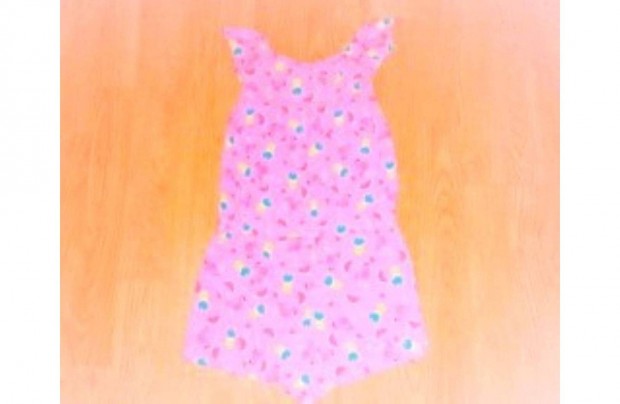 116 Cuki flamingó mintás fodros nyári overál playsuit