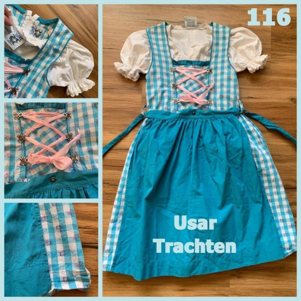 116-os vilgoskk Dirndl ruha blzzal /Usar Trachten/