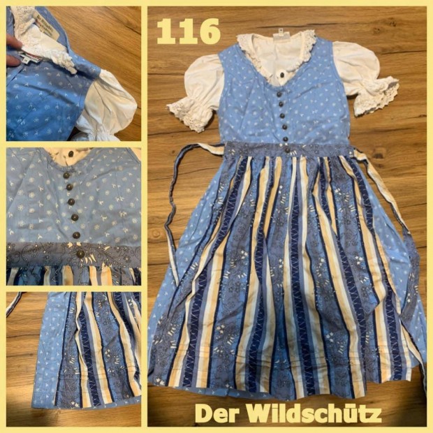 116-os vilgoskk Kislny Dirndl ruha blzzal /Wildschtz/