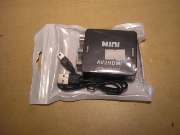 11703 RCA -> HDMI AV2HDMI adapter Nintendo PS1 PS2 Xbox DVD videó