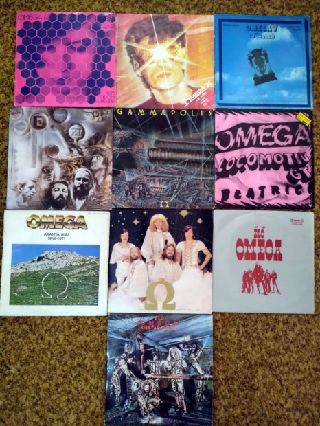11 darab Omega bakelit lemez, vinyl, hanglemez