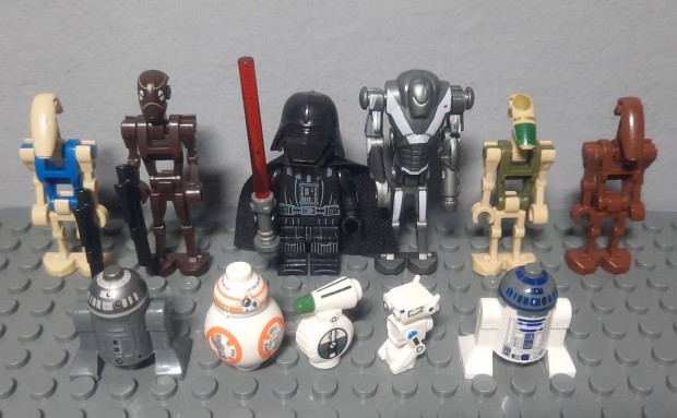 11db lego tpus Star Wars minifigura - droidok + Darth Vader