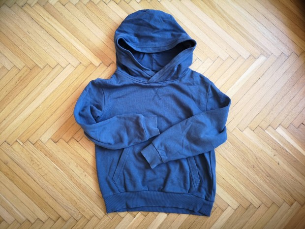 122, 128, H&M, fiú, pulóver, pulcsi, kapucnis pulcsi