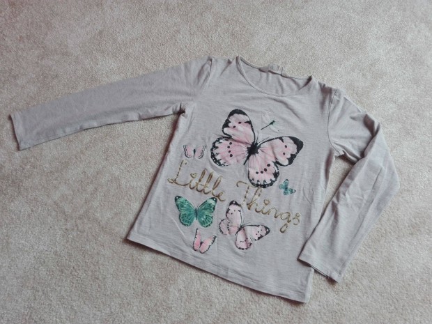 122 - 128 -as H&M pillangós póló felső 6-8 éves nagylányra