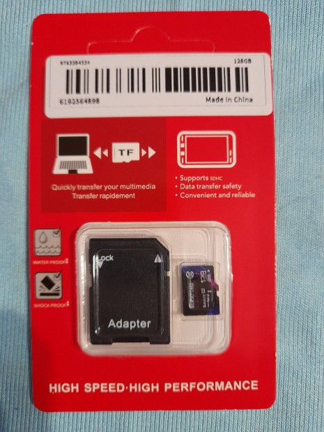 128GB-os Microsd krtya+adapter!