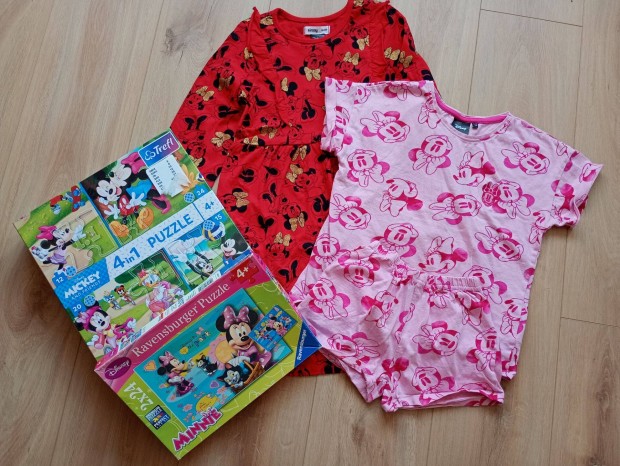 128-134 Minnie mouse ruhacsomag + ajndk kirak