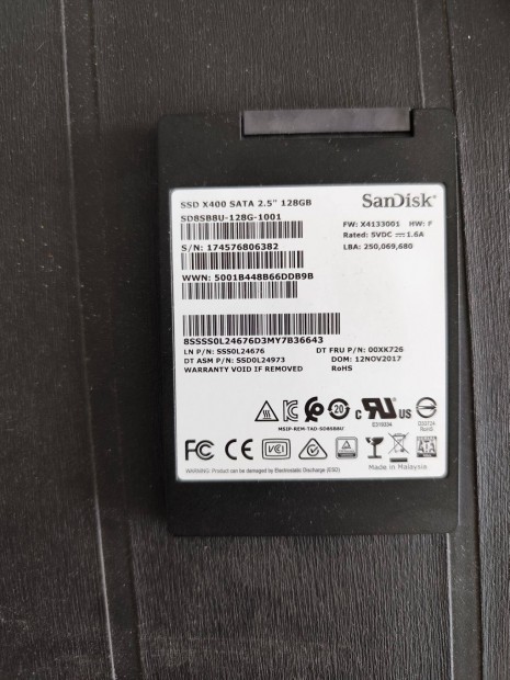 128 GB SSD Sandisk