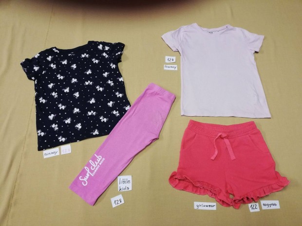 128-as kislny nyri ruhacsomag (leggings, rvidnadrg, plk)