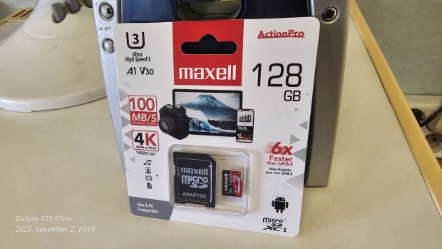 128gb bontatlan Maxell 4K-Ultra HD micro sd krtya elad 