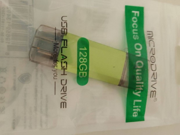 128gb pendrive. Kettős csatlakozás , működést jelző leddel . A-C