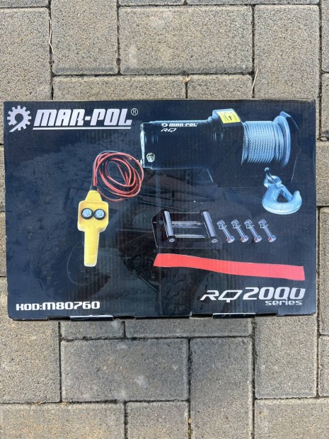 12V elektromos csörlő 907 kg/2000LBS - RQ2000