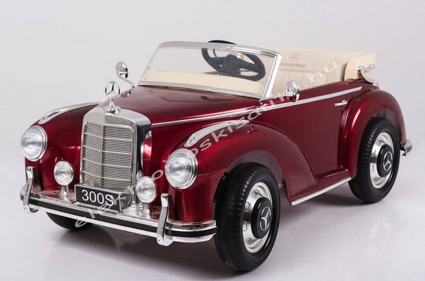 12V-os Mercedes-Benz 300S lakk bordó 1 személyes elektromos kisautó