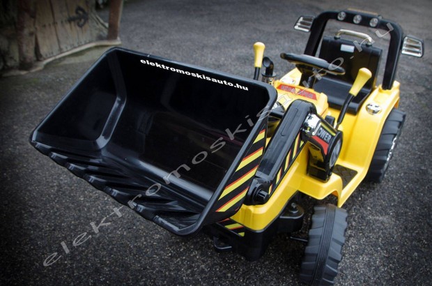 12V-os Traktor (CAT hasonm.) állítható markolóval elektromos kisautó