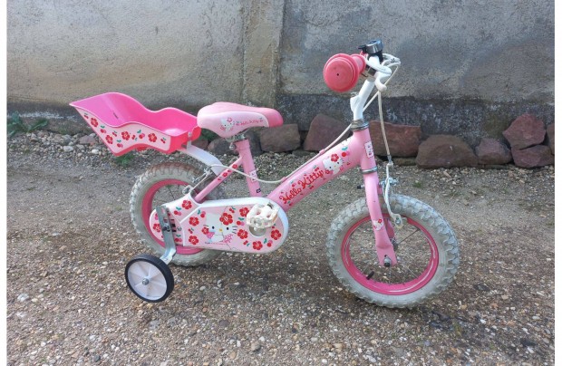 12" Hello Kitty-s pink gyerek bicikli j llapotban, ptkerkkel elad