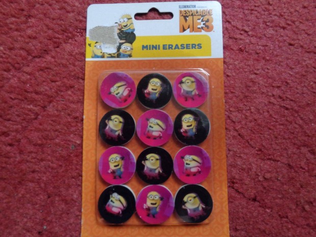 12 db Minion kicsi, kerek radr, egytt