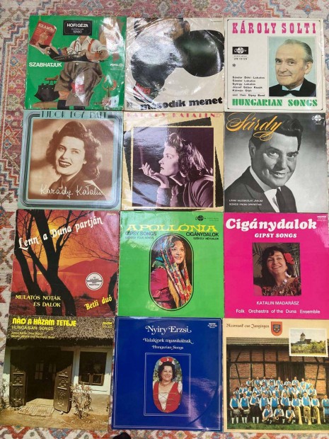 12 db bakelit hanglemez csomag egyben eladó