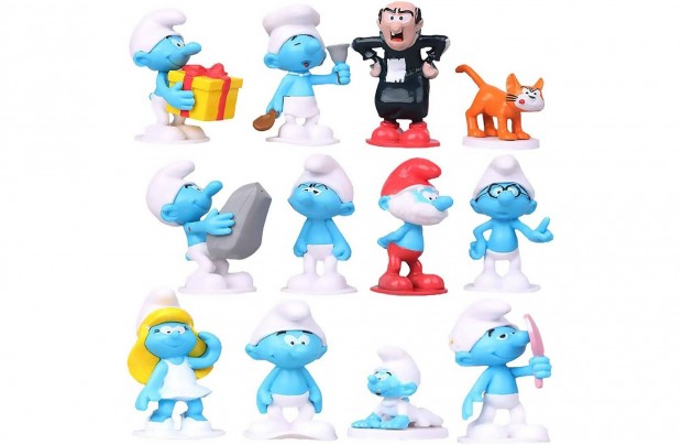 12 db-os Hupikk trpikk Smurfs figura szett