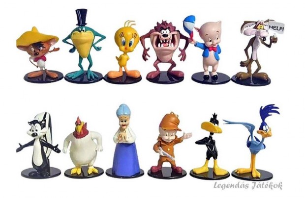 12 db-os Looney Tunes Bolondos dallamok figura szett