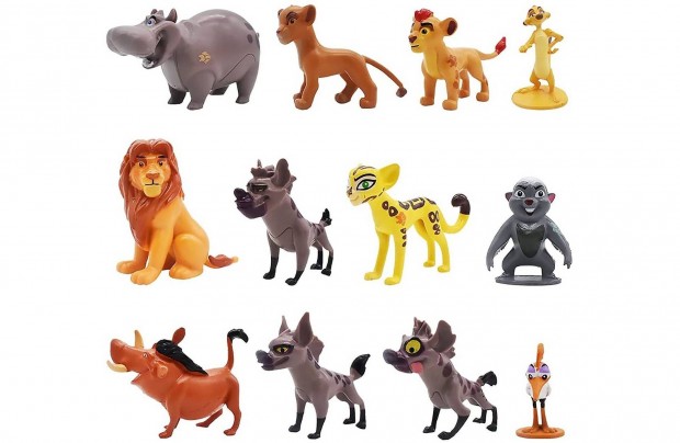 12 db-os Oroszlnkirly Lion King figura szett