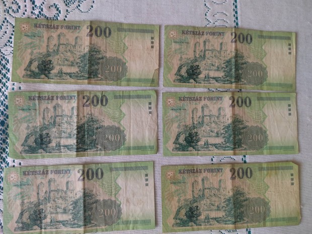 12 db papír 200 forintos eladó