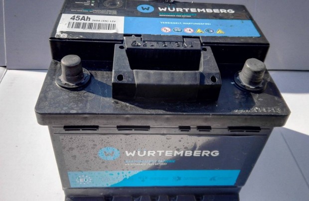 12v45ah Würtemberg akkumulátor 3 hónap garanciával
