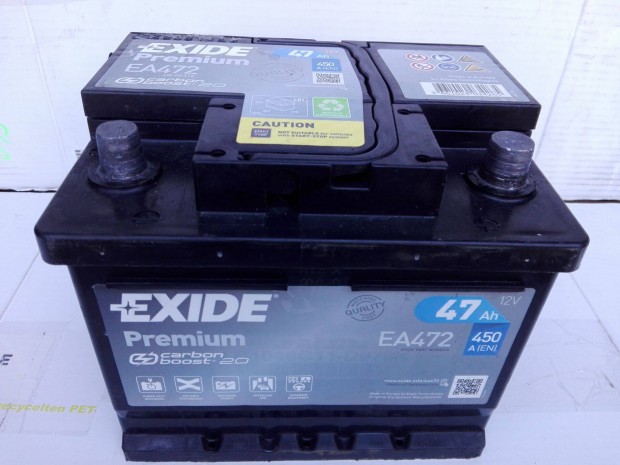 12v47ah Exide Premium akkumulátor 3 hónap garanciával