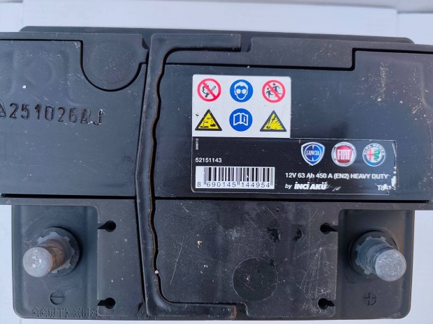12v63ah Lancia, Fiat, Alfa akkumultor 3 hnap garancival