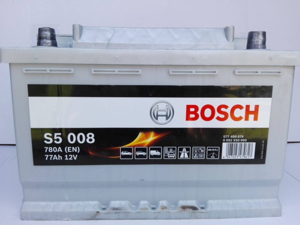 12v77ah Bosch akkumulátor 3 hónap garanciával
