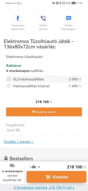 12v elektromos tűzoltó autó