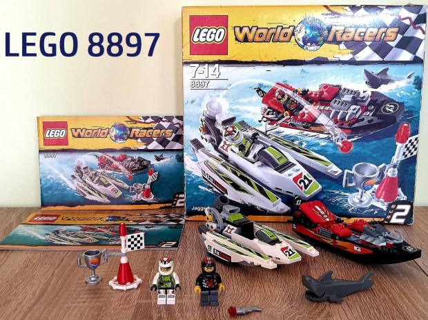 13 ves LEGO World Racers 8897 Jagged Jaws Reef, doboz, tmutat