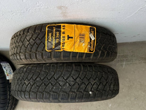 145/65 R 15 Continental téli gumiabroncs párban eladó