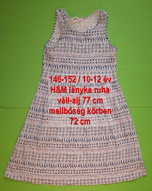 146-152 jszer H&M pamut lnyka ruha mrtem 77cm Bp.12.ker