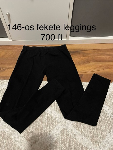 146-os fekete kislny leggings