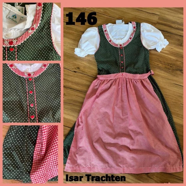 146-os sttzld-piros Kislny Dirndl blzzal