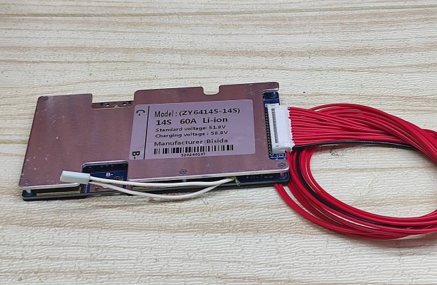 14S 60A 52V 58.8V BMS �ramk�r t�lmeleged�s v�d�vel ballanszeres Li-ion