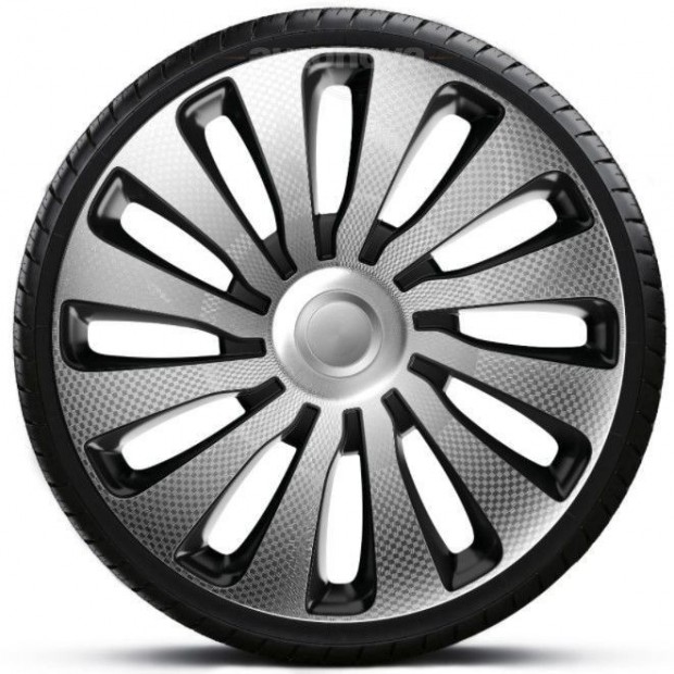 14"-os Sepang Carbon Silver Black dsztrcsa garnitra (4darab)