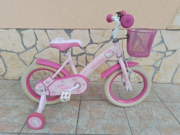 14-es Hello Kitty kontrafékes kislány kerékpár bicikli. 