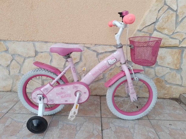 14-es Hello Kitty kontrafkes kislny kerkpr bicikli. 