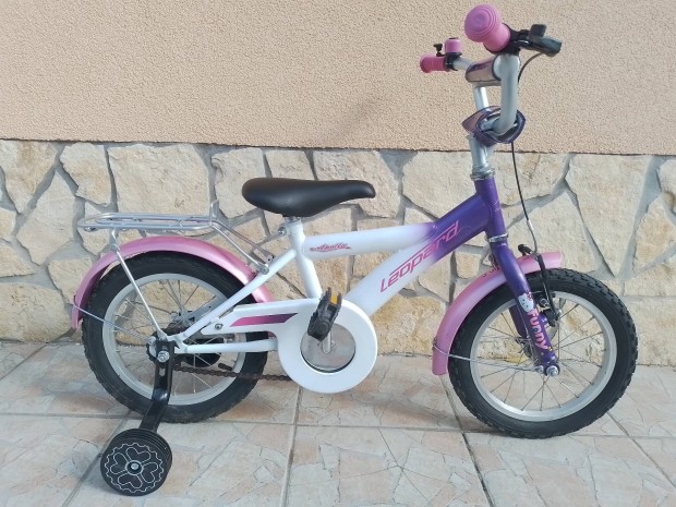 14-es Leopard kontrafékes kislány kerékpár bicikli. 