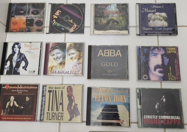 14db Zenei CD Frank Zappa Abba Elton John stb