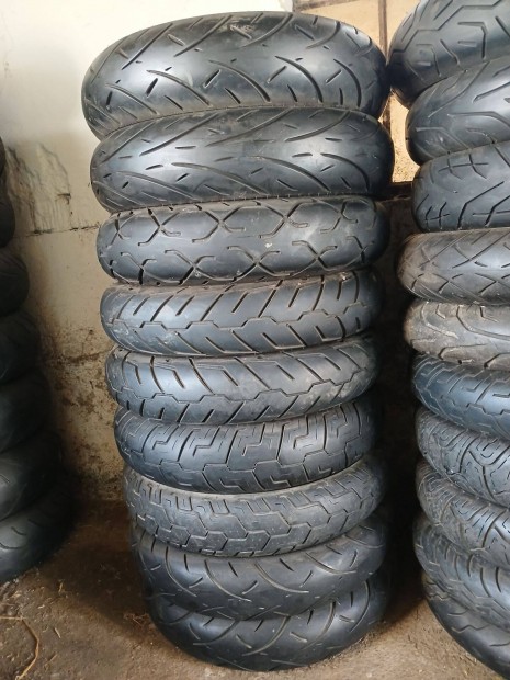 150/80-16 méretű chopper motorgumik jó állapotban és mély profillal