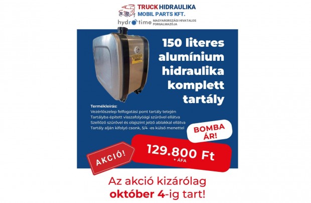 150 literes hidraulika tartály akció!!!