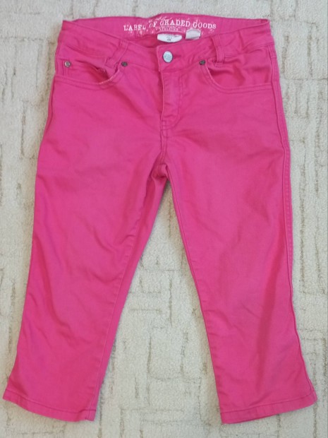 152-es H&M kislány rózsaszín farmer nadrág halásznadrág
