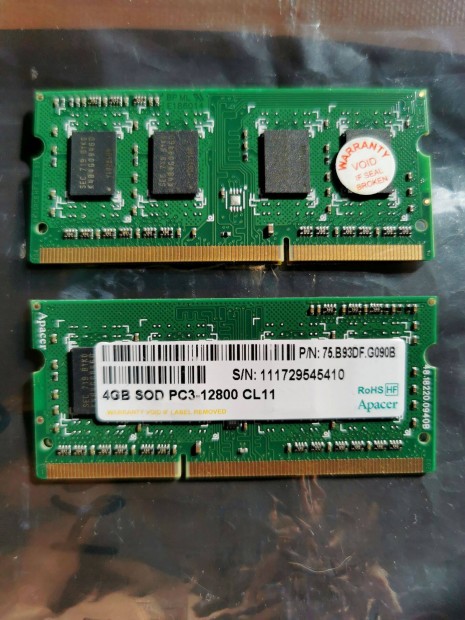 15/2 Apacer 75.B93DF.G090B 8gb 3 h garancia PC3 DDR3 ram kit memria
