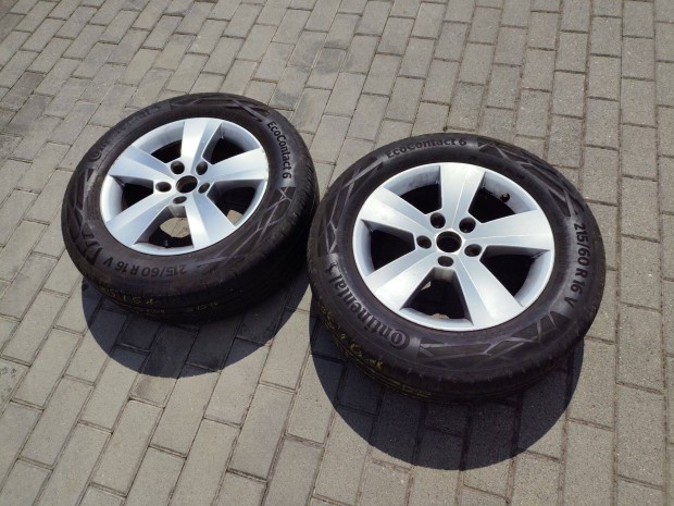 15 Continental Ecocontact 6 215 60 R16 Nyári Skoda superb alufelnivel